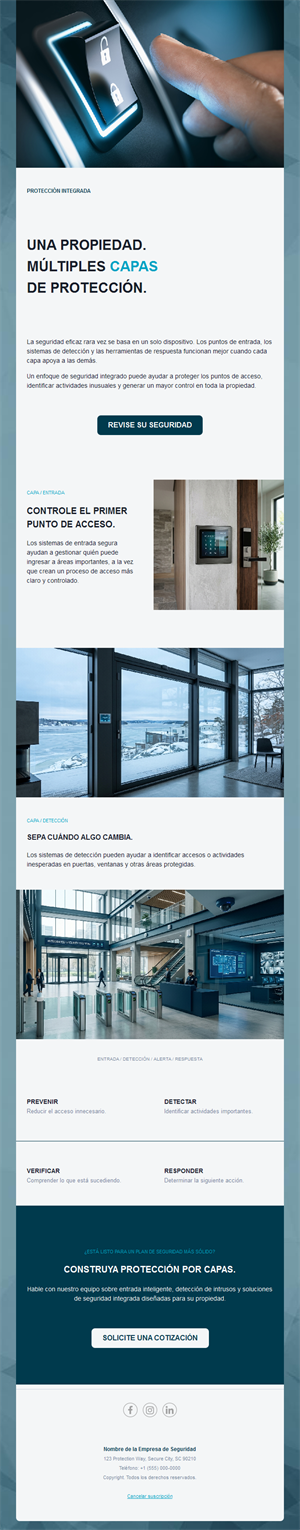 Email de seguridad integral de inmuebles