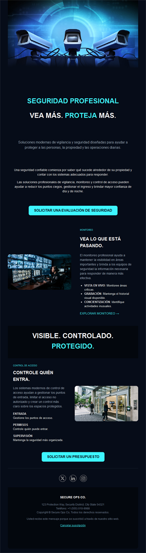 Email de videovigilancia