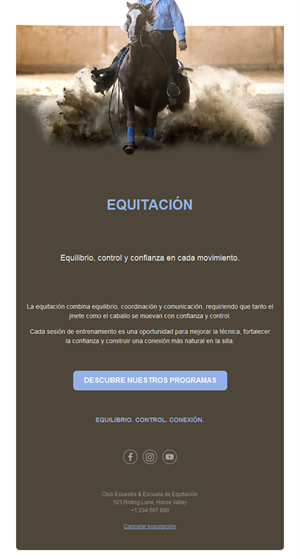 Email de equitación western