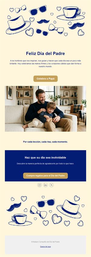 Email ilustrado del Día del Padre