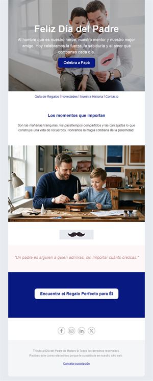Email para encontrar el regalo del Día del Padre