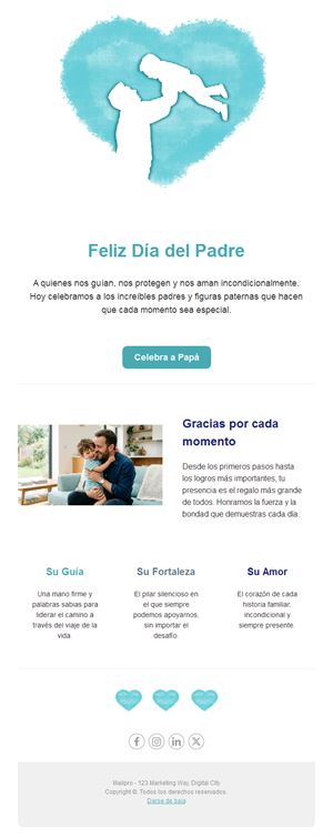 Email de agradecimiento del Día del Padre