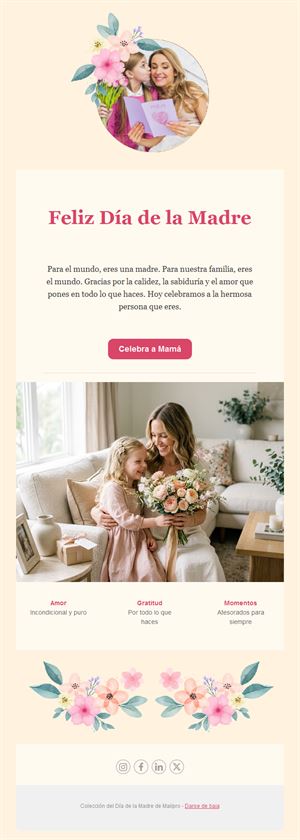 Email crema del Día de la Madre