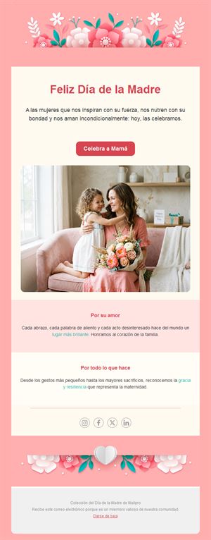 Newsletter floral del Día de la Madre
