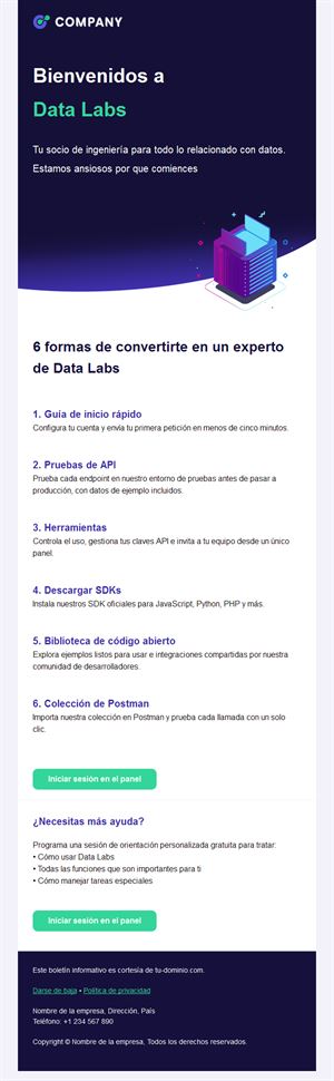 Email de bienvenida y onboarding SaaS