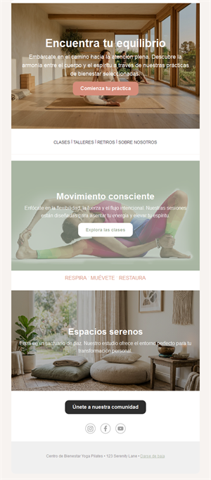 Email de retiros y talleres de yoga