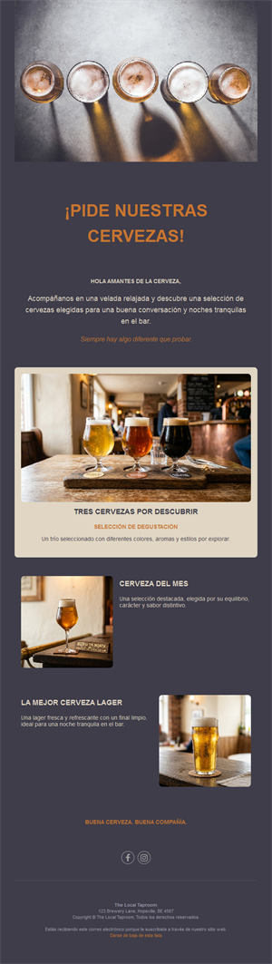 Newsletter de selección de cervezas artesanas