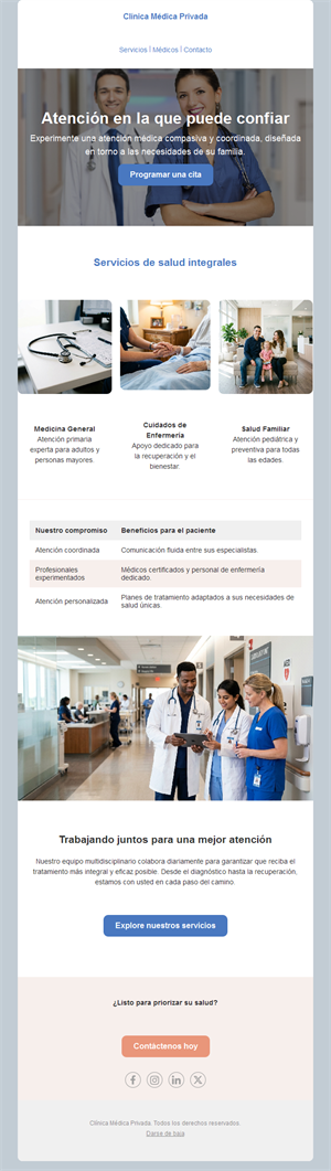 Email de clínica de atención coordinada