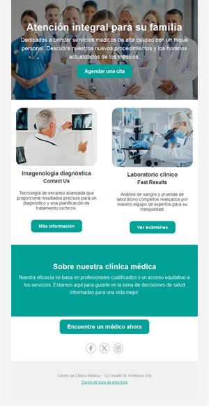 Email de clínica médica familiar