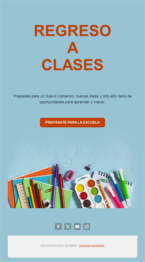 Email sencillo de vuelta al cole