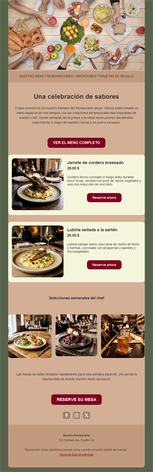 Newsletter de semana gastronómica