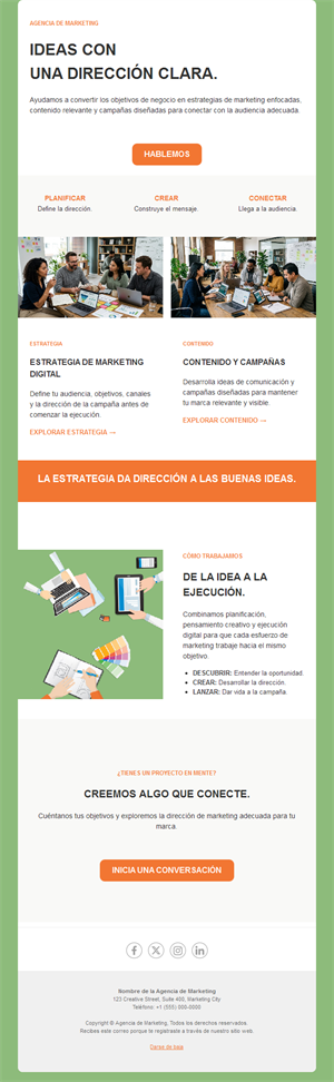 Newsletter de agencia de marketing digital