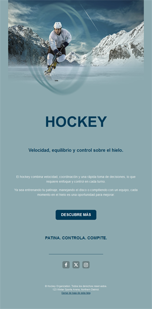Email de hockey al aire libre