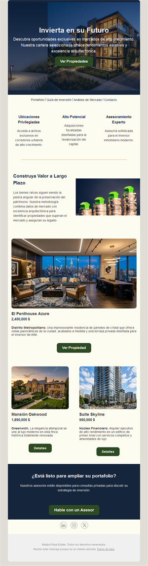 Newsletter de inversión inmobiliaria