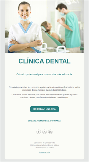 Email sencillo de clínica dental