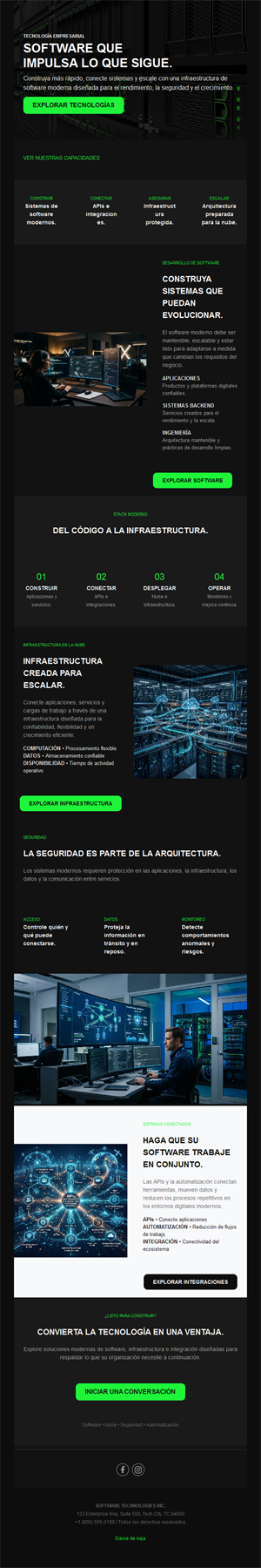 Email de empresa de desarrollo de software