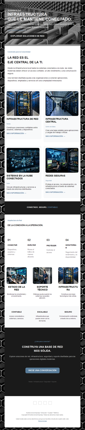 Newsletter de TI de infraestructura de red