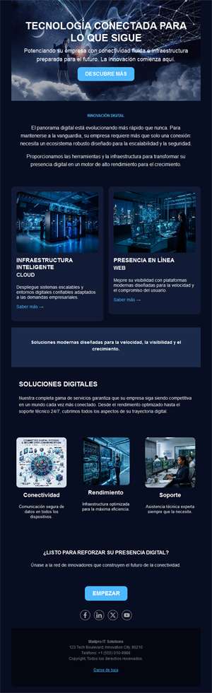 Newsletter de TI de transformación digital